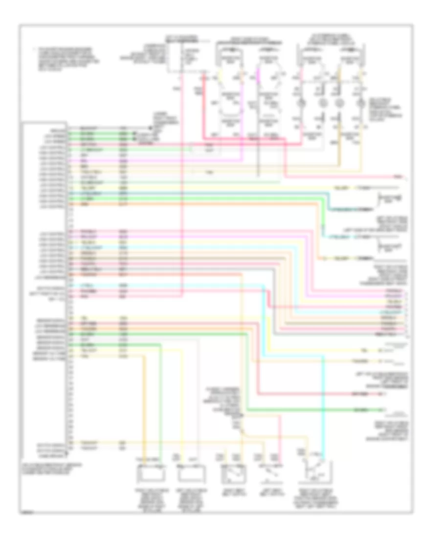 Supplemental Restraints Wiring Diagram 1 of 2 for Buick Lucerne CX 2007