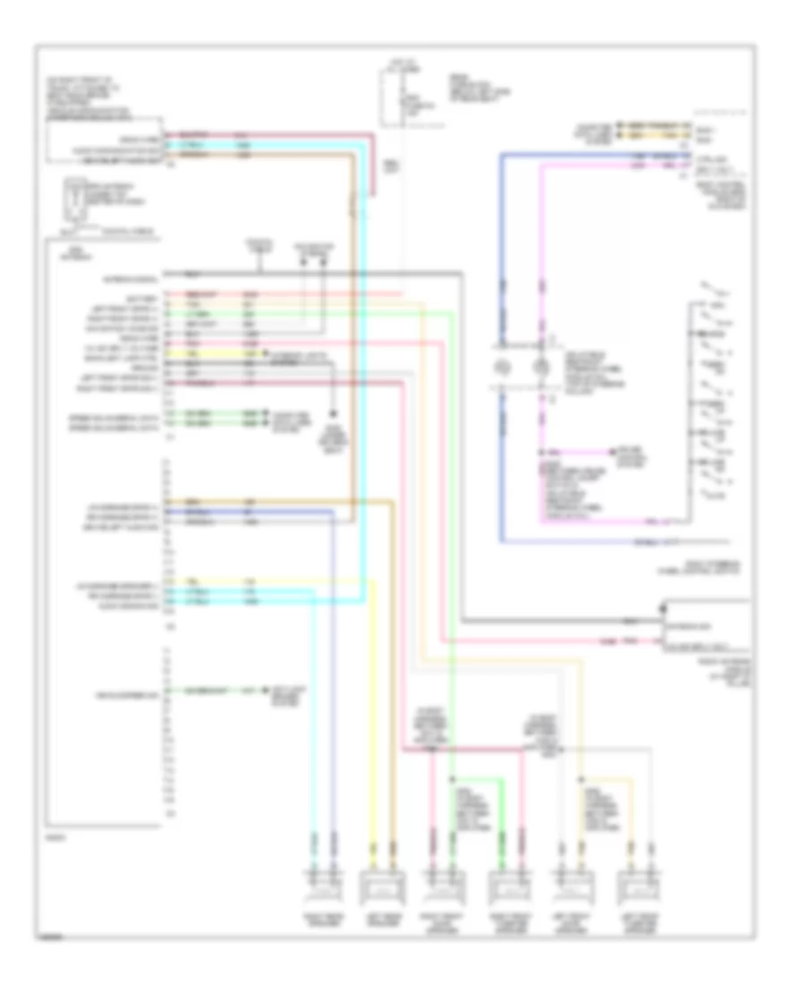 Radio Wiring Diagram, without Amplifier for Buick Lucerne CXL 2007