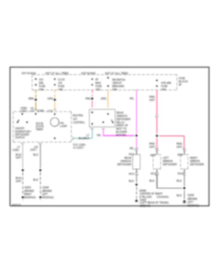 Defogger Wiring Diagram for Buick Roadmaster Limited 1994