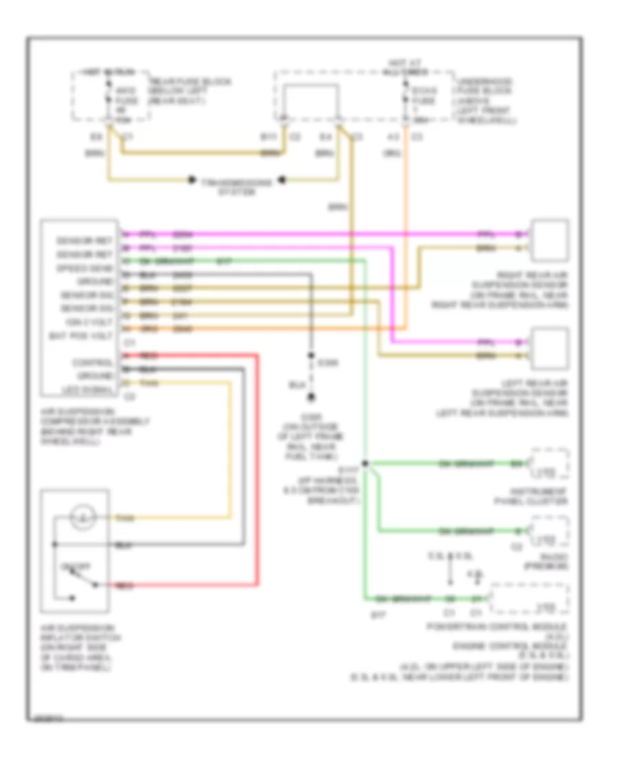 Electronic Suspension Wiring Diagram for Buick Rainier 2007