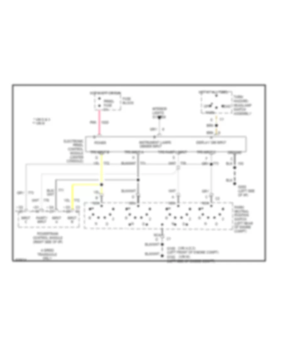 Electronic PRNDL Wiring Diagram with Console for Buick Skylark Custom 1994