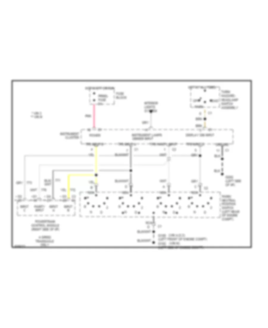 Electronic PRNDL Wiring Diagram, without Console for Buick Skylark Custom 1994