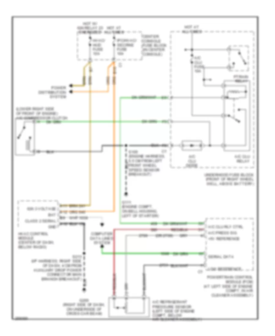 Compressor Wiring Diagram with Auto A C for Buick Rendezvous CX 2007