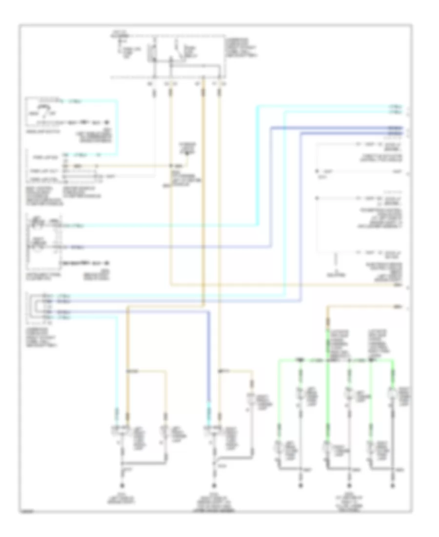 Exterior Lamps Wiring Diagram 1 of 2 for Buick Rendezvous CX 2007