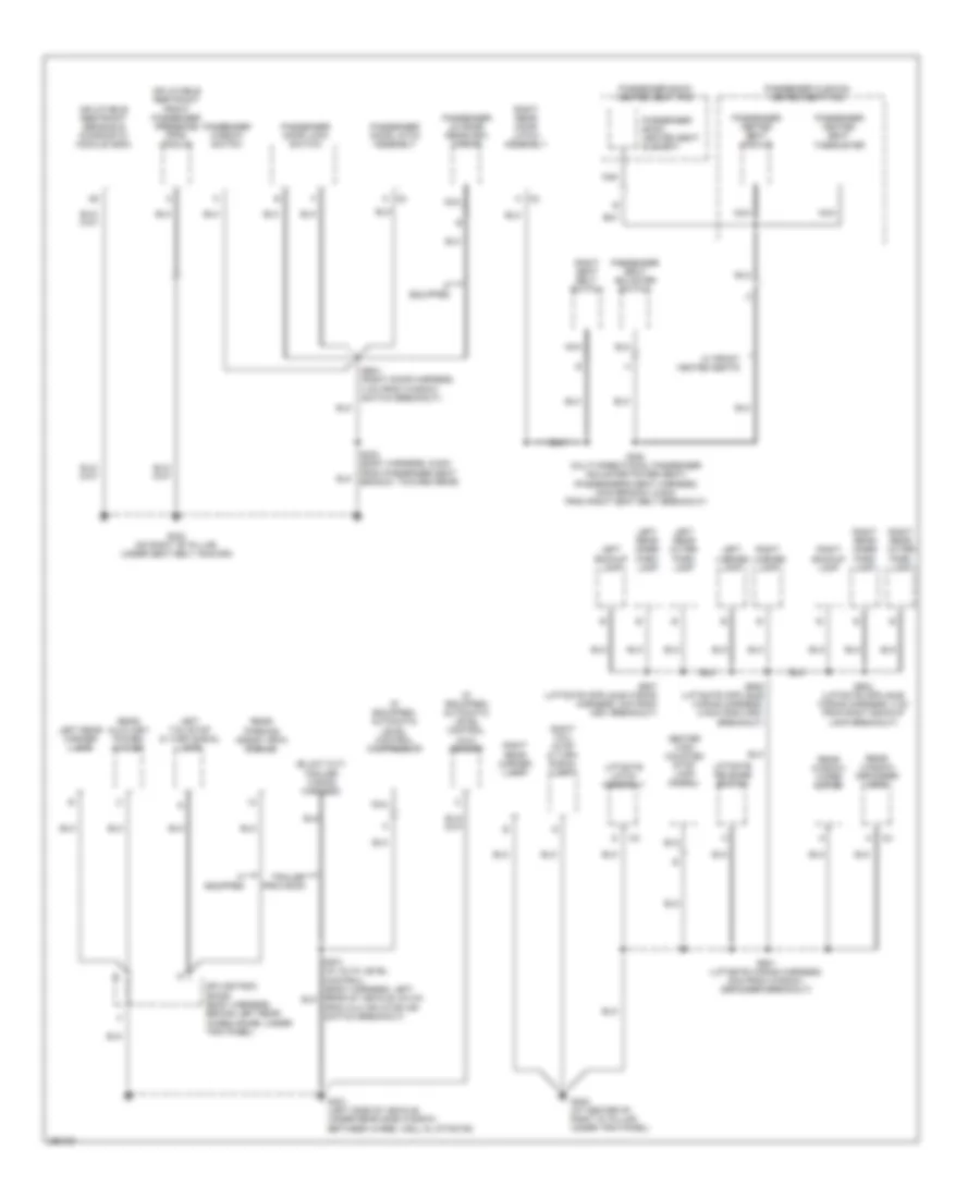 Ground Distribution Wiring Diagram 4 of 4 for Buick Rendezvous CX 2007