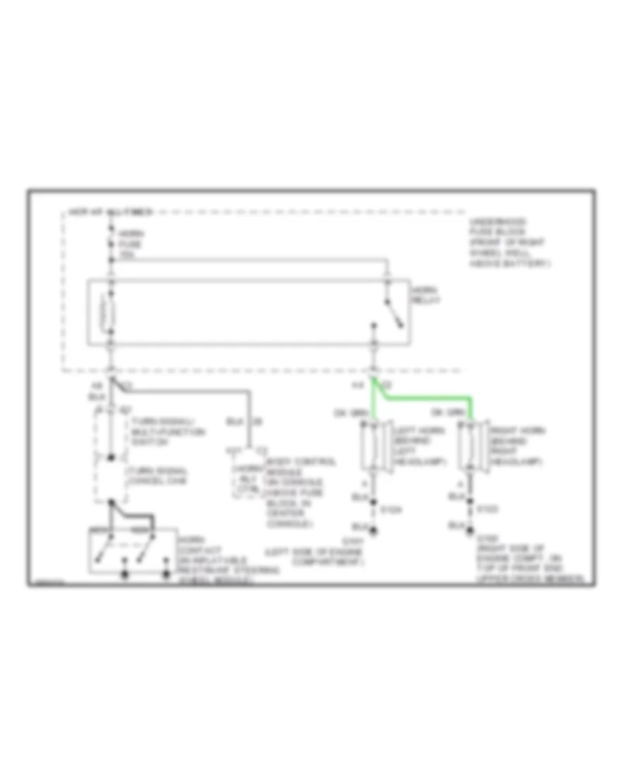 Horn Wiring Diagram for Buick Rendezvous CX 2007