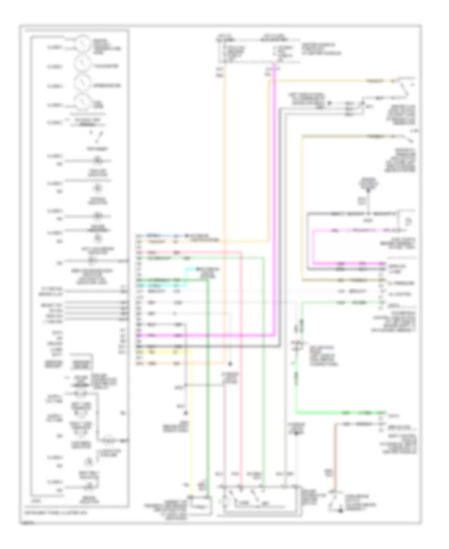 Instrument Cluster Wiring Diagram for Buick Rendezvous CX 2007