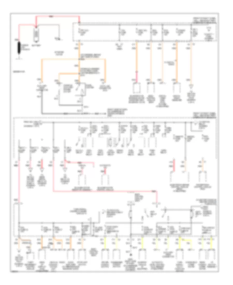 Power Distribution Wiring Diagram 1 of 4 for Buick Rendezvous CX 2007