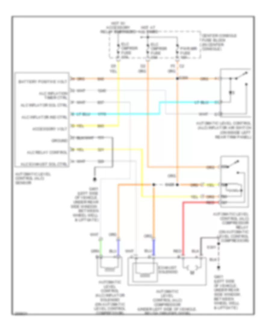 Electronic Suspension Wiring Diagram for Buick Rendezvous CXL 2007