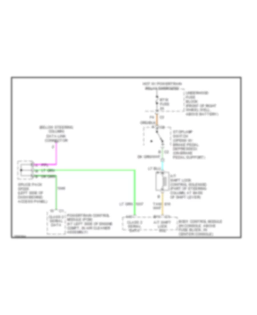 Shift Interlock Wiring Diagram for Buick Rendezvous CXL 2007