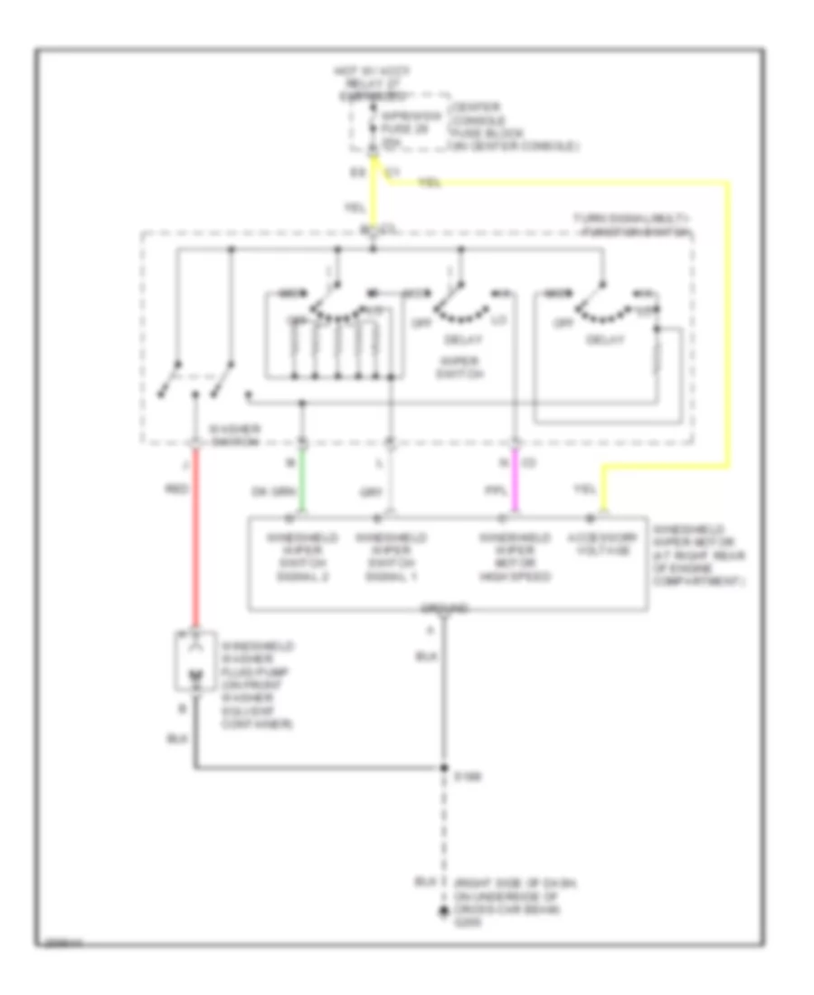 Front Wiper Washer Wiring Diagram for Buick Rendezvous CXL 2007