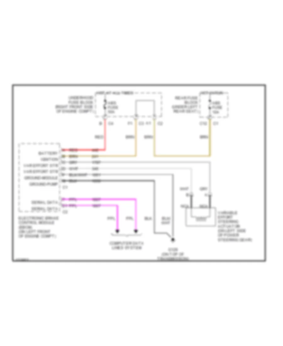 Electronic Steering Wiring Diagram (Bonneville  LeSabre) for Buick Park Avenue Ultra 2001