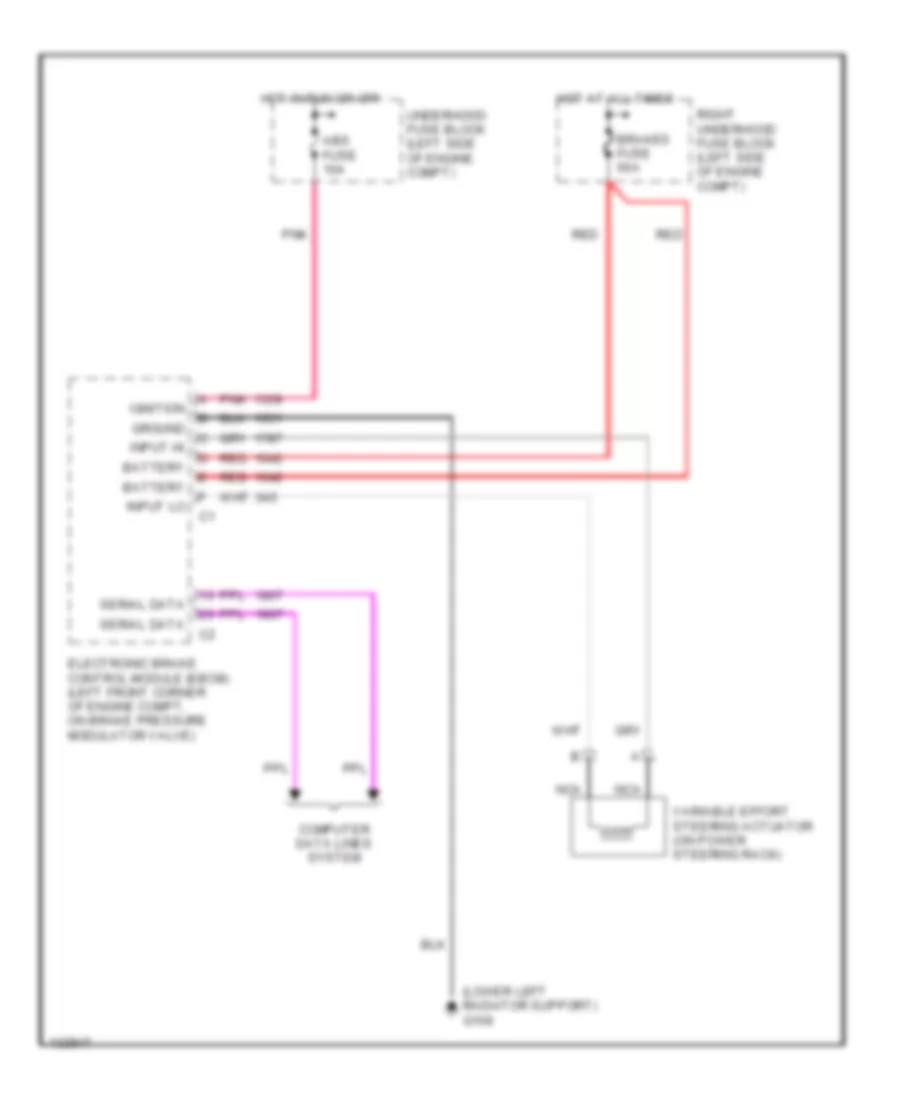 Electronic Steering Wiring Diagram (Eldorado) for Buick Park Avenue Ultra 2001