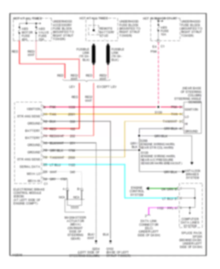 Electronic Steering Wiring Diagram (Intrigue) for Buick Park Avenue Ultra 2001