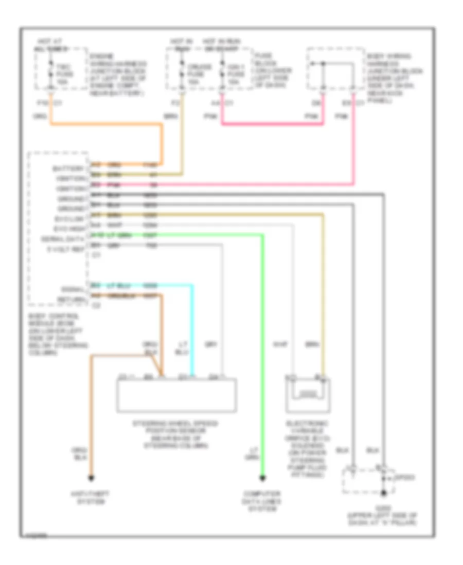 Electronic Steering Wiring Diagram (Sierra, Silverado, Suburban, Tahoe, Yukon  Yukon XL - Without Electronic Suspension) for Buick Park Avenue Ultra 2001