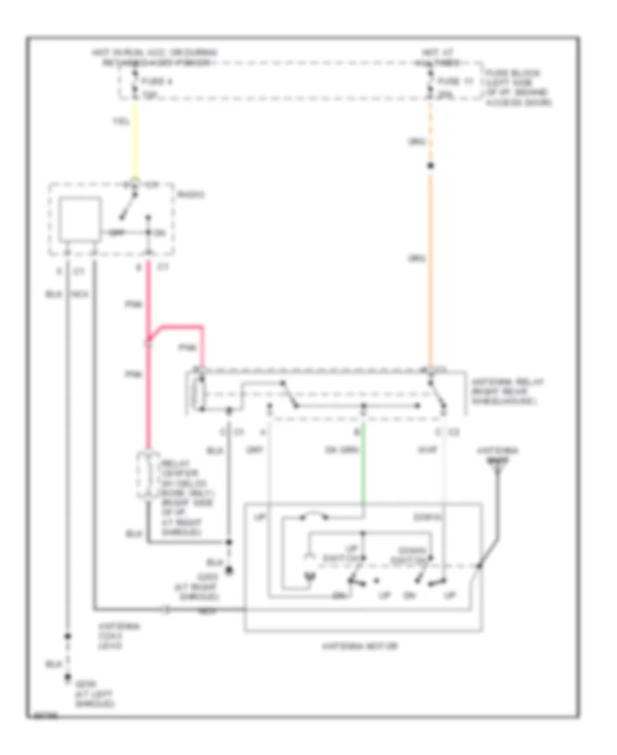 Power Antenna Wiring Diagram for Buick Electra Park Avenue 1990