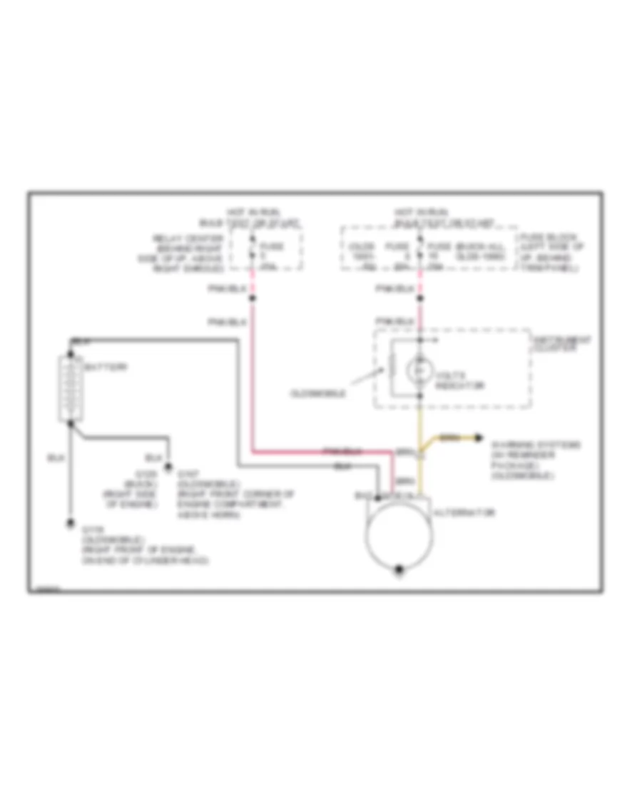 Charging Wiring Diagram for Buick Electra Park Avenue 1990