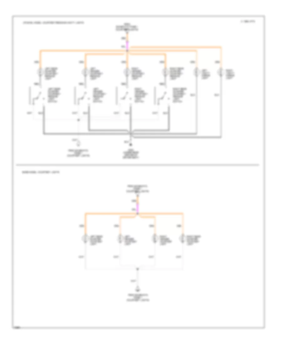 Courtesy Lamps Wiring Diagram 2 of 2 for Buick Skylark Limited 1994