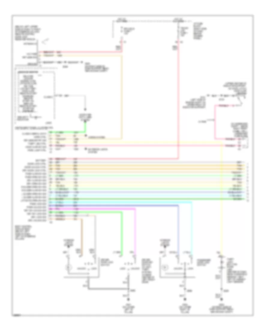 Forced Entry Wiring Diagram 1 of 2 for Buick Terraza CX 2007