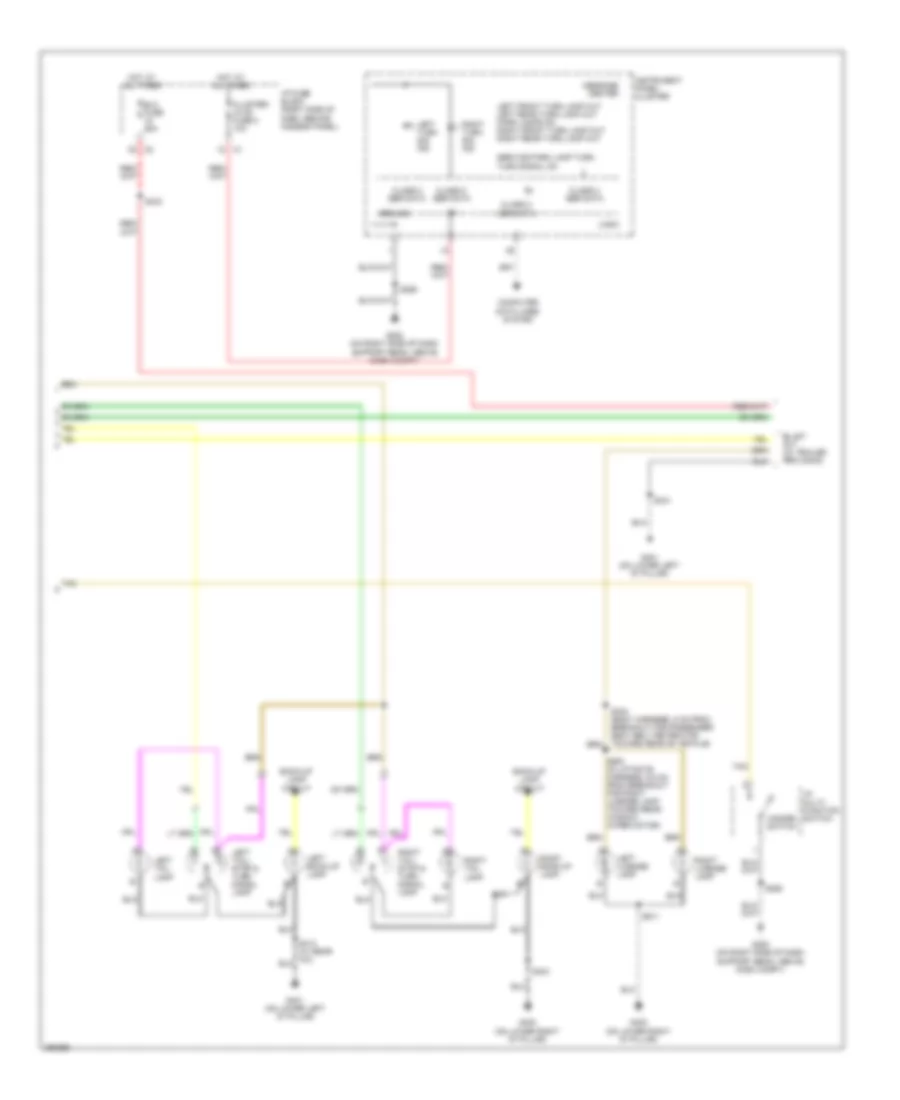 Exterior Lamps Wiring Diagram 2 of 2 for Buick Terraza CX 2007