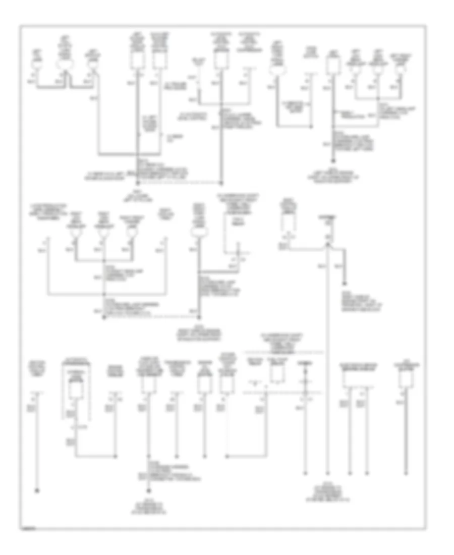 Ground Distribution Wiring Diagram 1 of 4 for Buick Terraza CX 2007