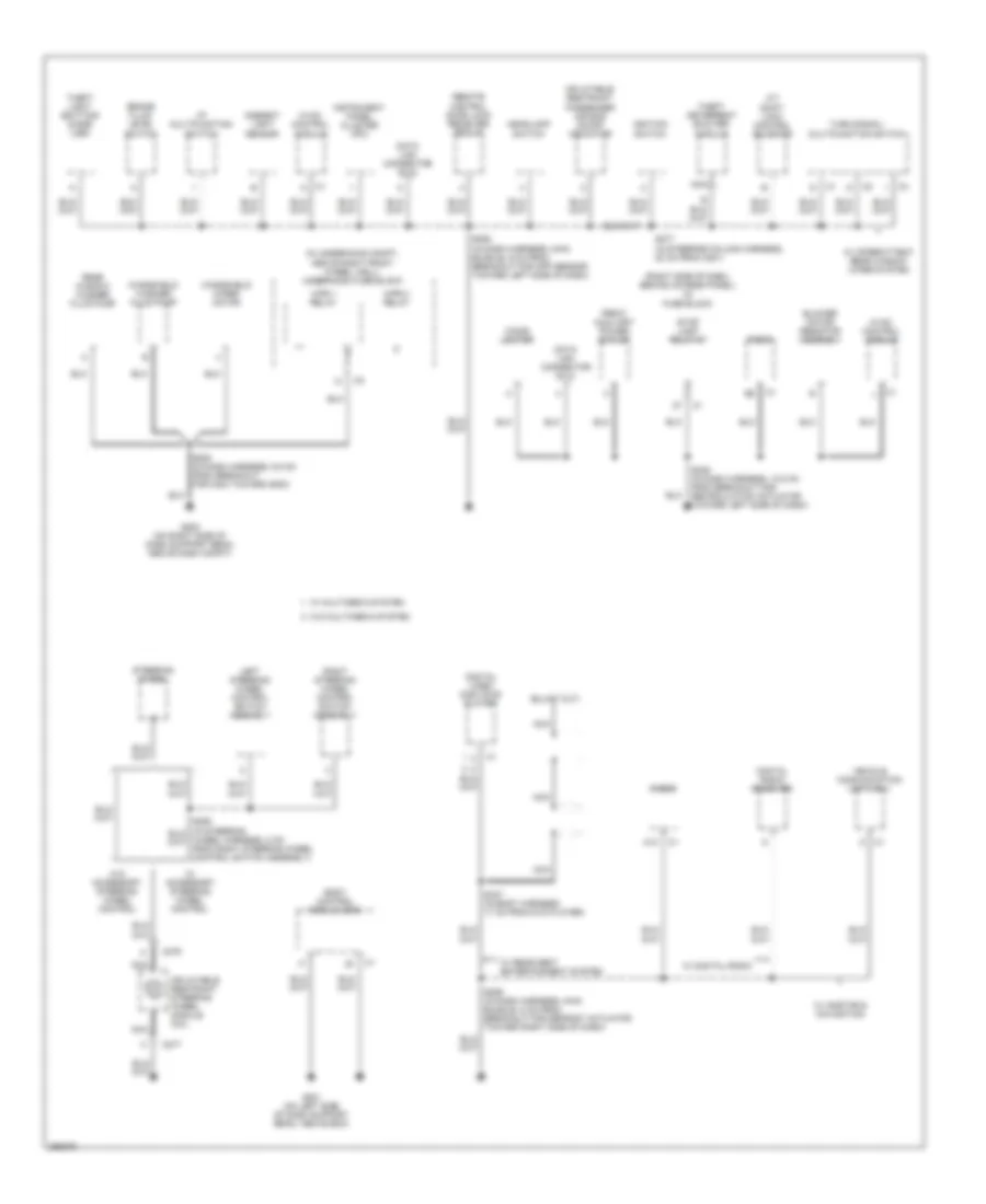 Ground Distribution Wiring Diagram 2 of 4 for Buick Terraza CX 2007