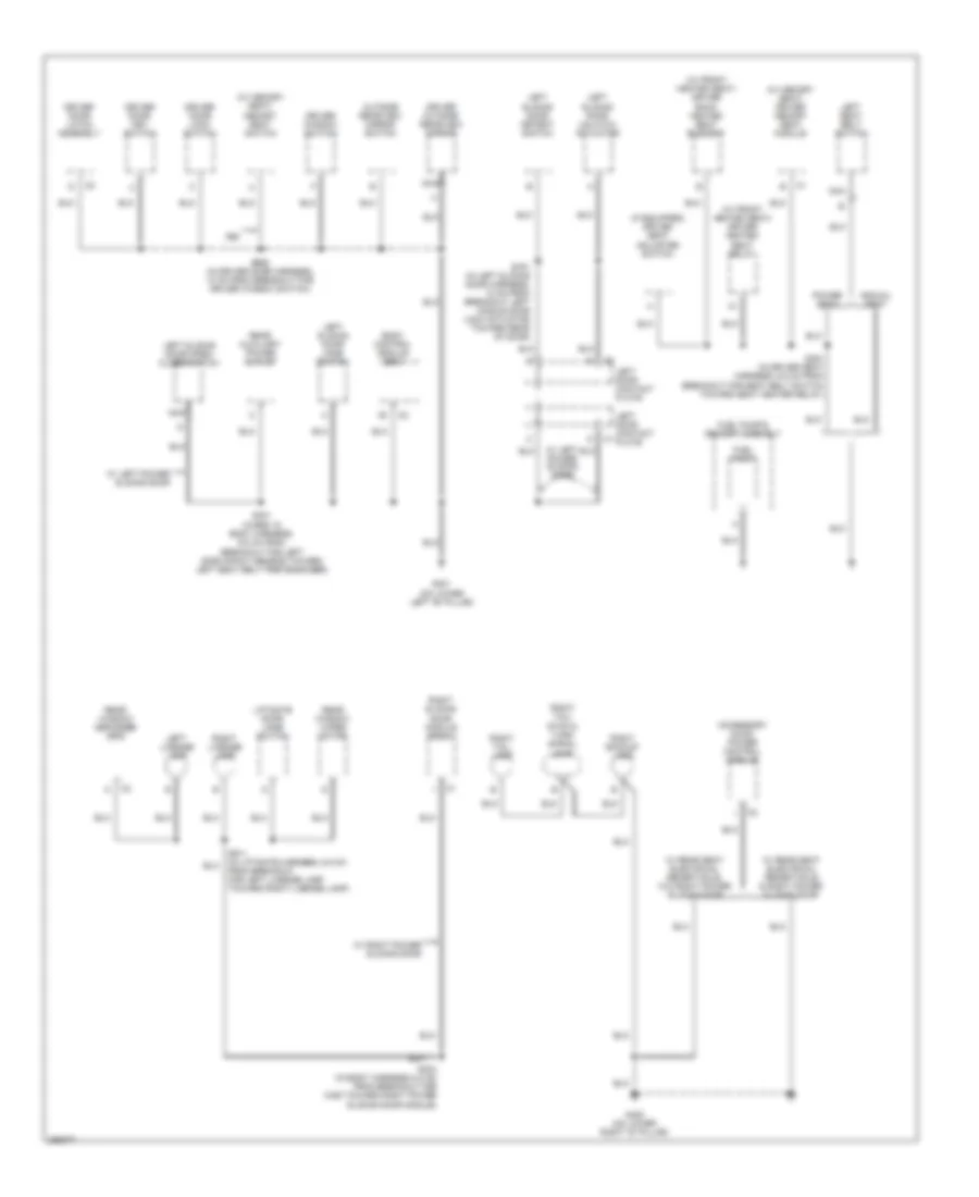 Ground Distribution Wiring Diagram 3 of 4 for Buick Terraza CX 2007