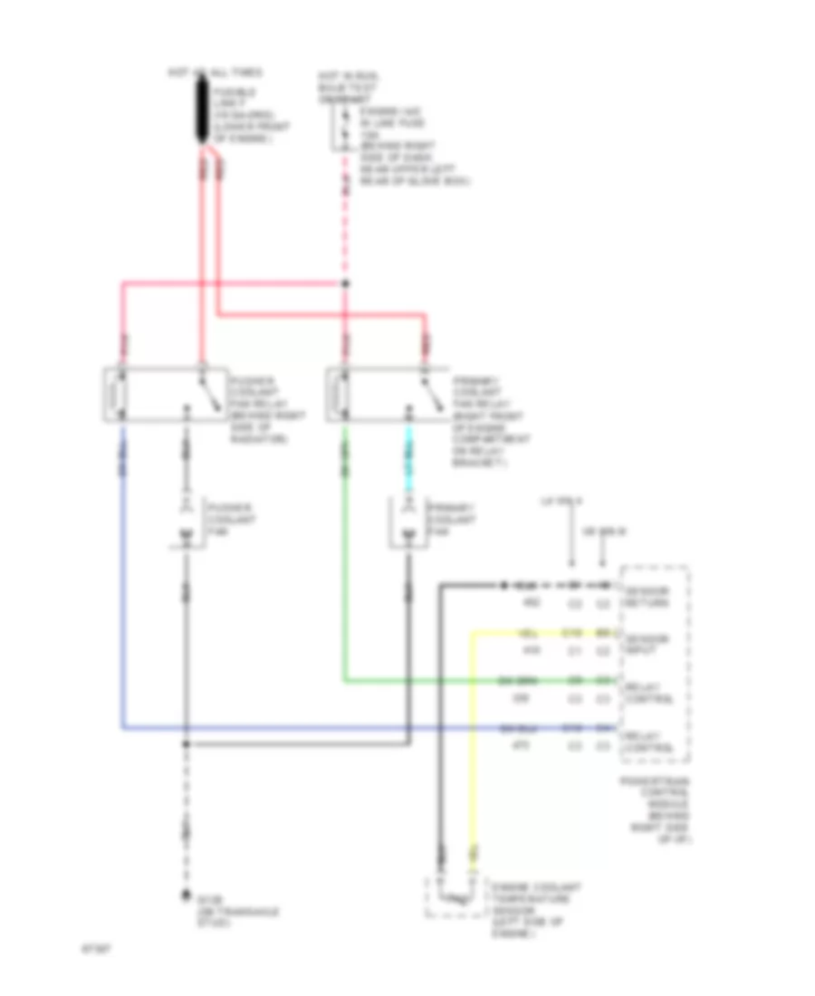 Cooling Fan Wiring Diagram for Buick Century Special 1995