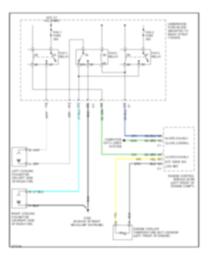 5.3L VIN C, Cooling Fan Wiring Diagram for Buick Allure CX 2008