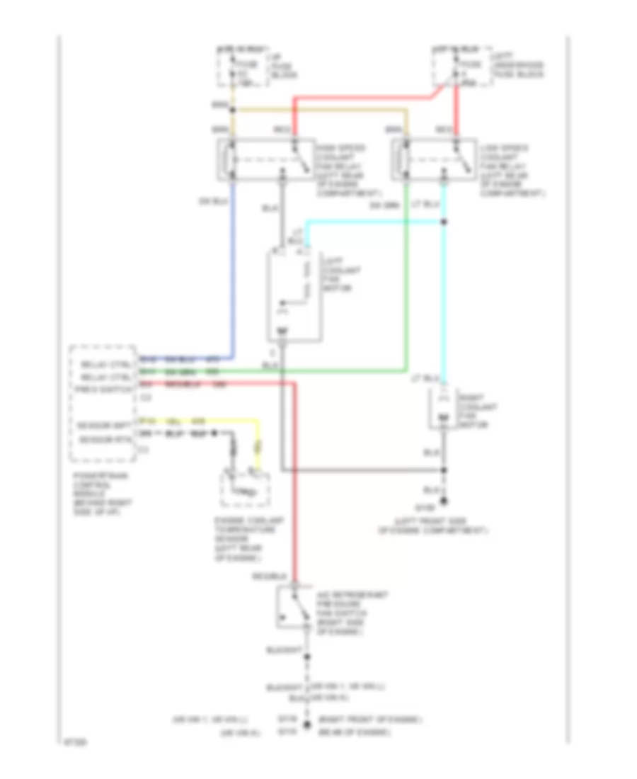Cooling Fan Wiring Diagram for Buick LeSabre Custom 1995