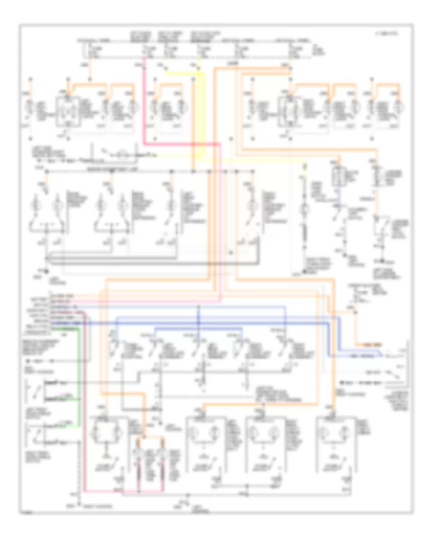 Courtesy Lamps Wiring Diagram with Illuminated Entry for Buick LeSabre Custom 1995