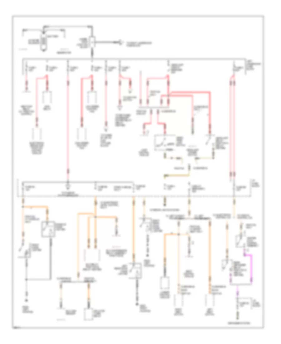 Power Distribution Wiring Diagram 1 of 6 for Buick LeSabre Custom 1995