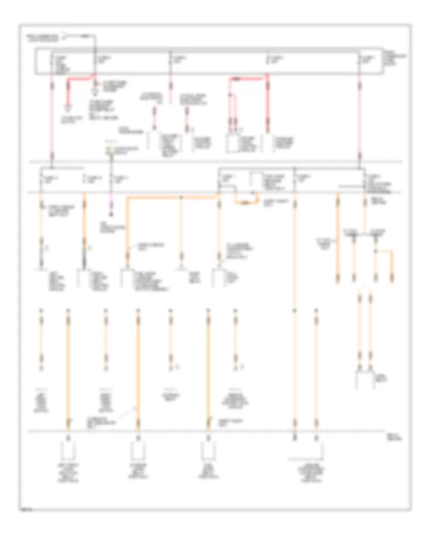 Power Distribution Wiring Diagram (2 of 6) for Buick LeSabre Custom 1995