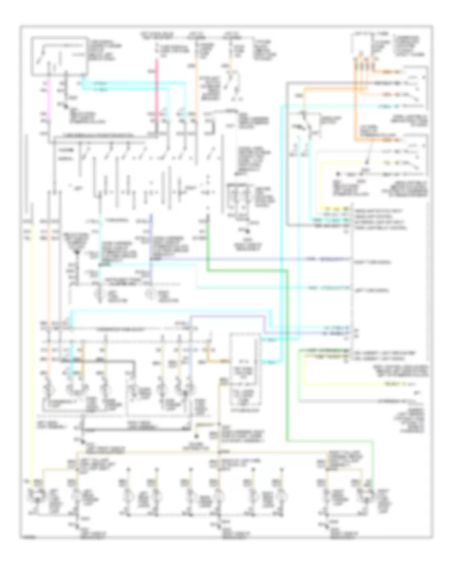 Exterior Lamps Wiring Diagram for Buick Century Limited 2002