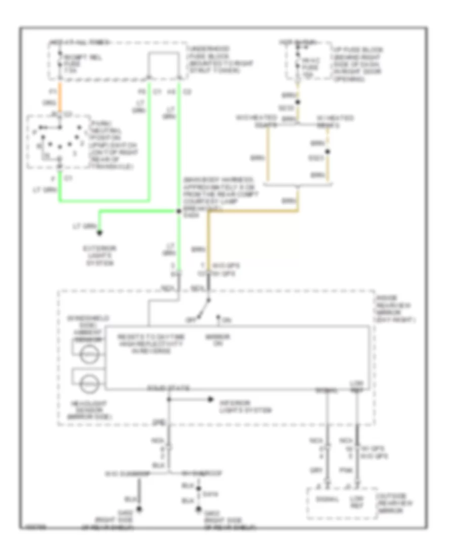 Electrochromic Mirror Wiring Diagram for Buick Century Limited 2002