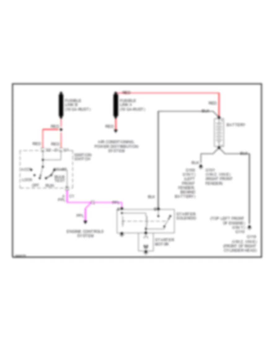 Starting Wiring Diagram for Buick LeSabre 1990