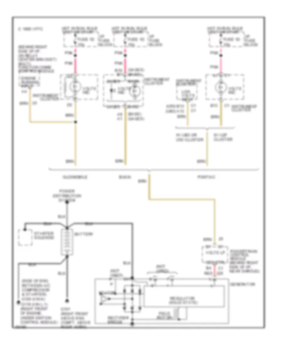 Charging Wiring Diagram for Buick LeSabre Limited 1995