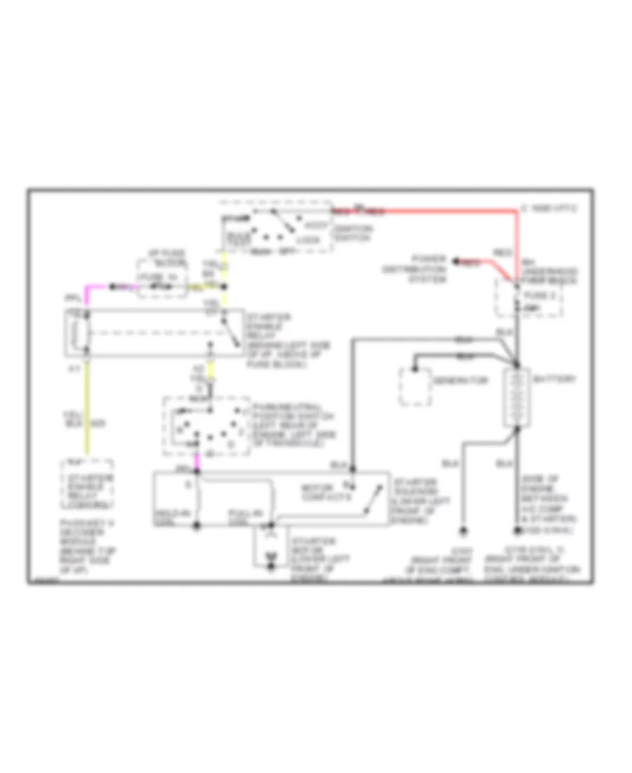 Starting Wiring Diagram for Buick LeSabre Limited 1995