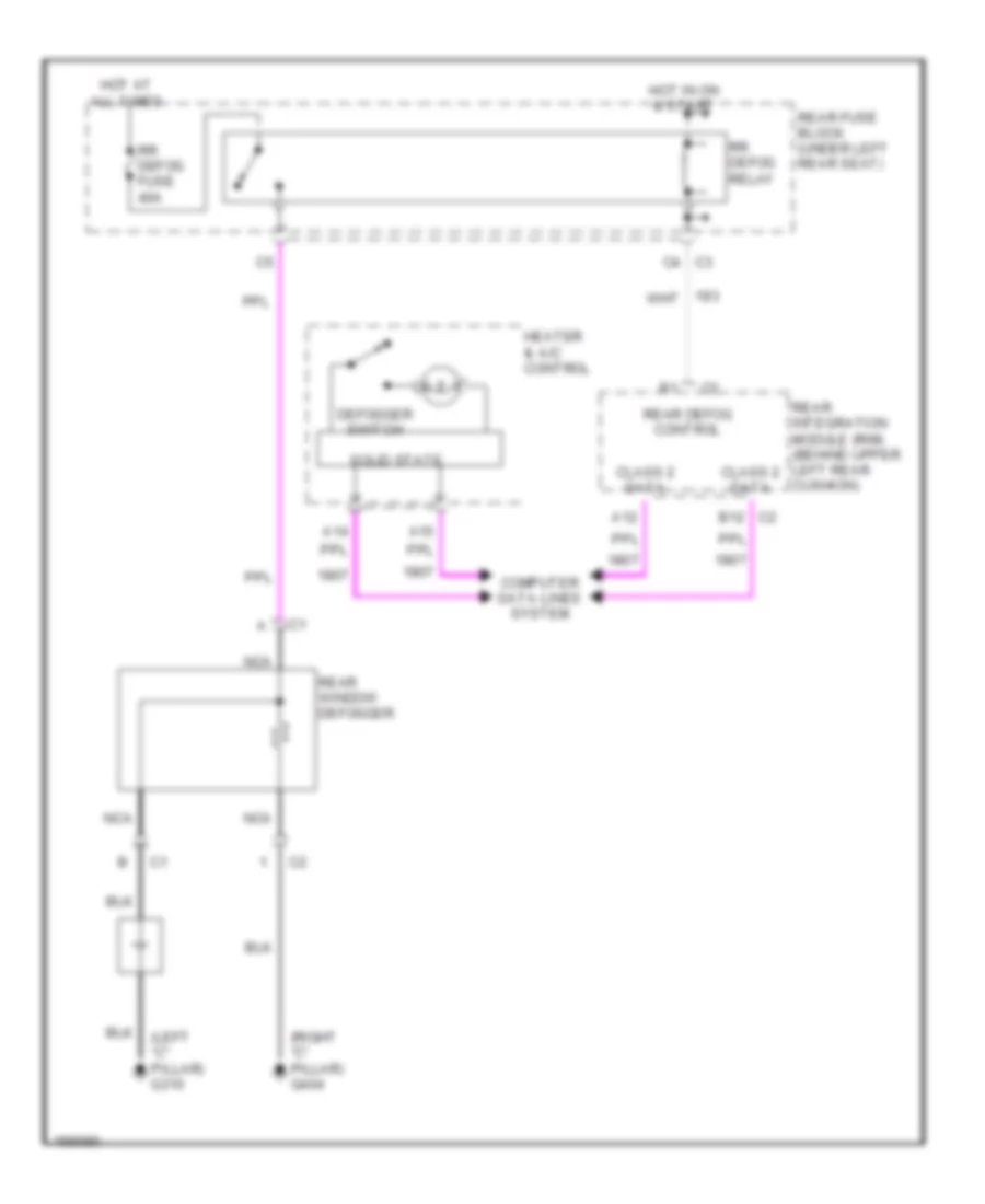 Defogger Wiring Diagram with Manual A C for Buick LeSabre Custom 2002