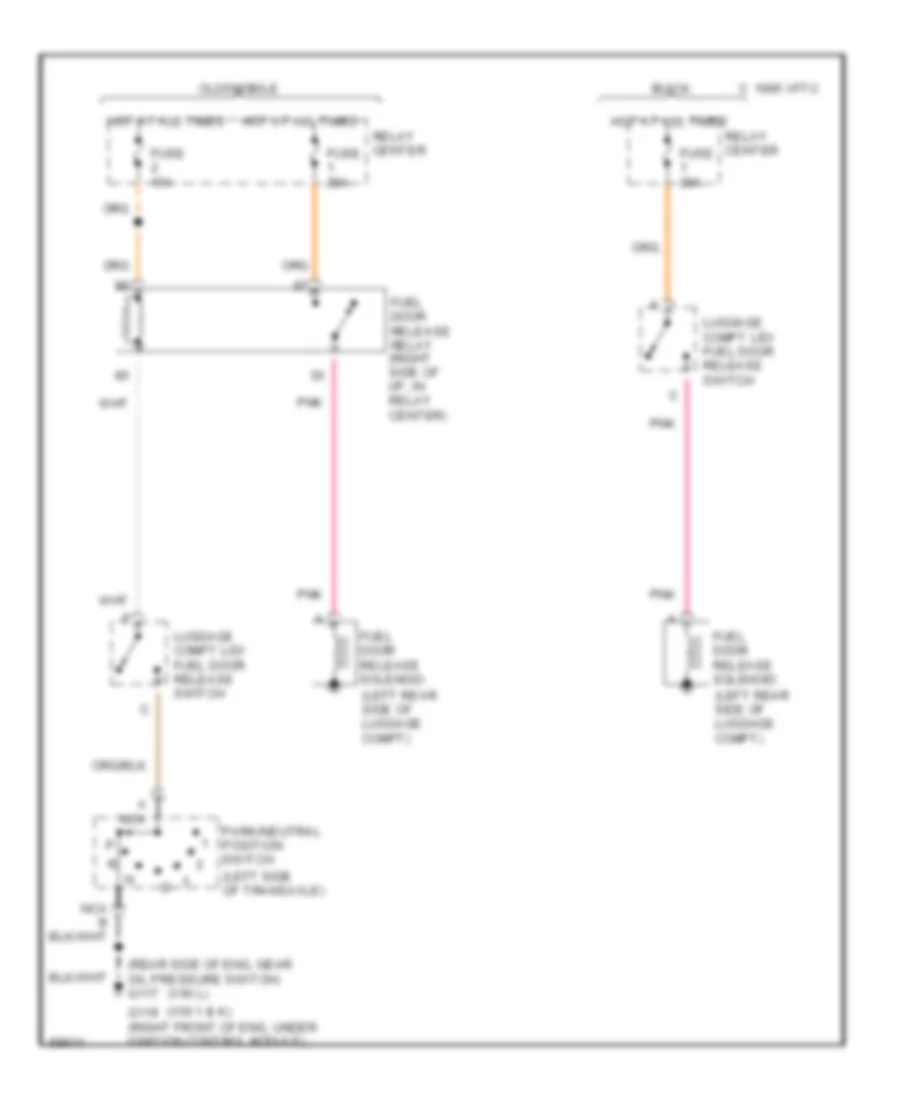 Fuel Door Release Wiring Diagram for Buick Park Avenue 1995