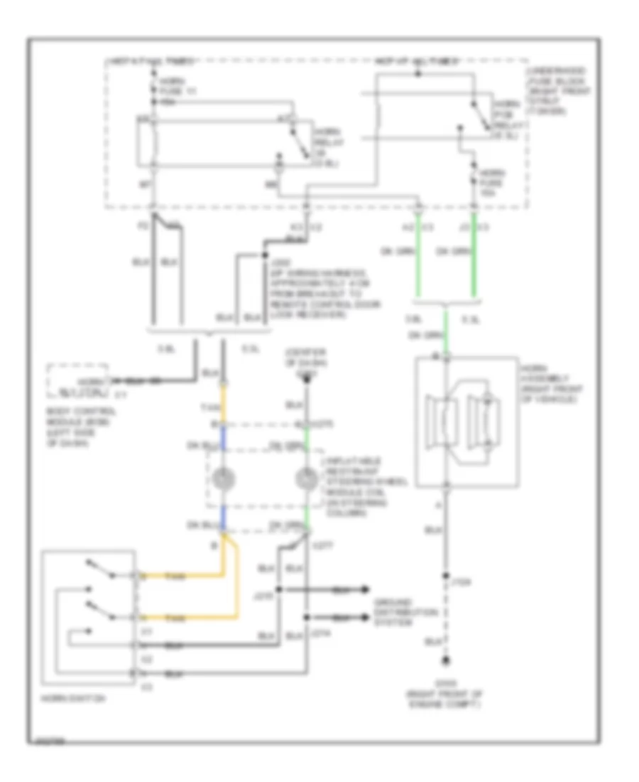 Horn Wiring Diagram for Buick Allure Super 2008