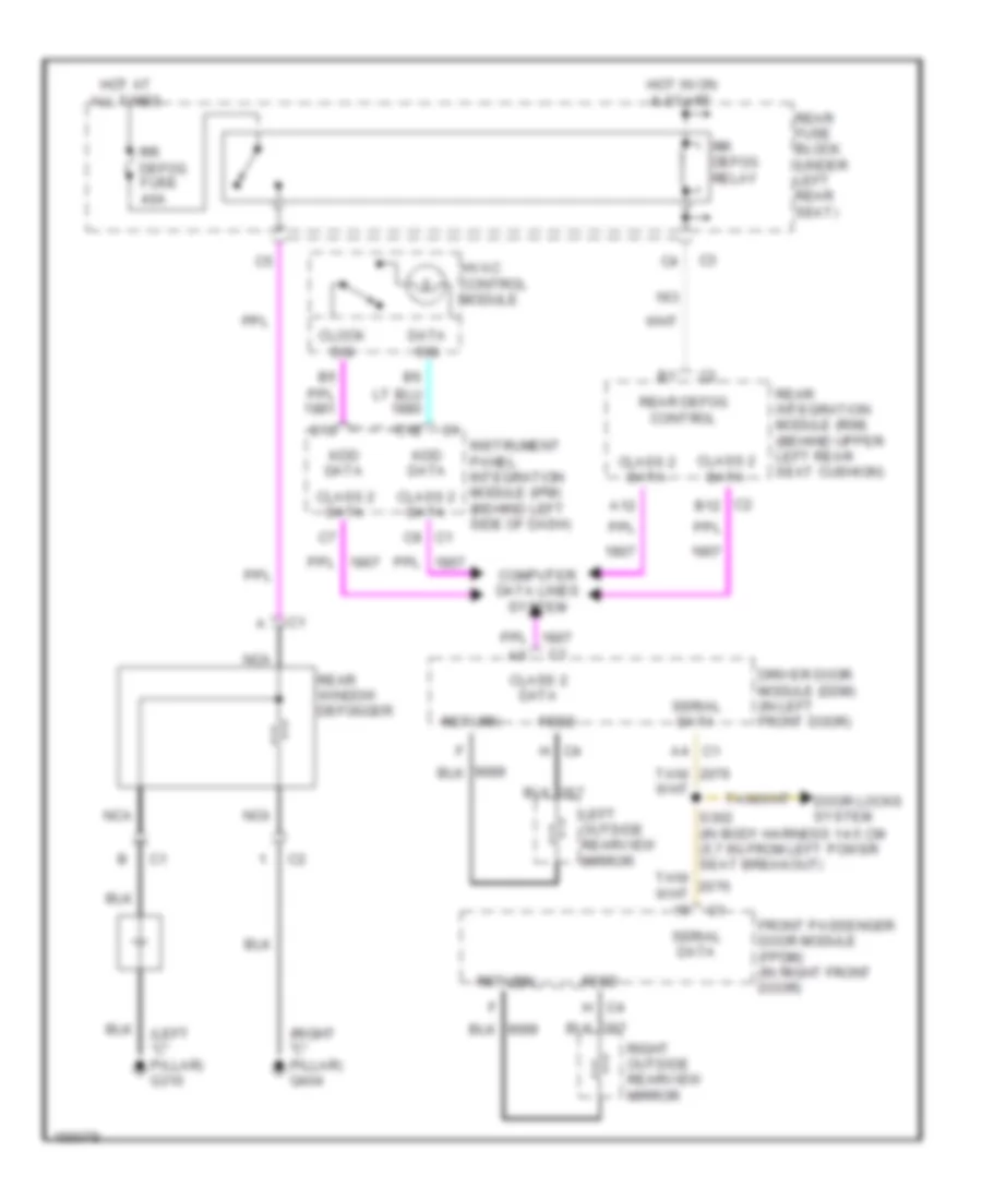 Defogger Wiring Diagram with Auto A C for Buick LeSabre Limited 2002