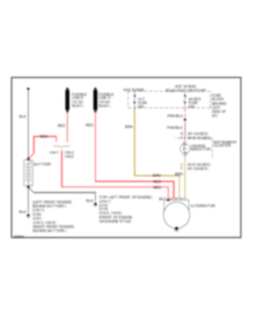 Charging Wiring Diagram for Buick LeSabre Limited 1990