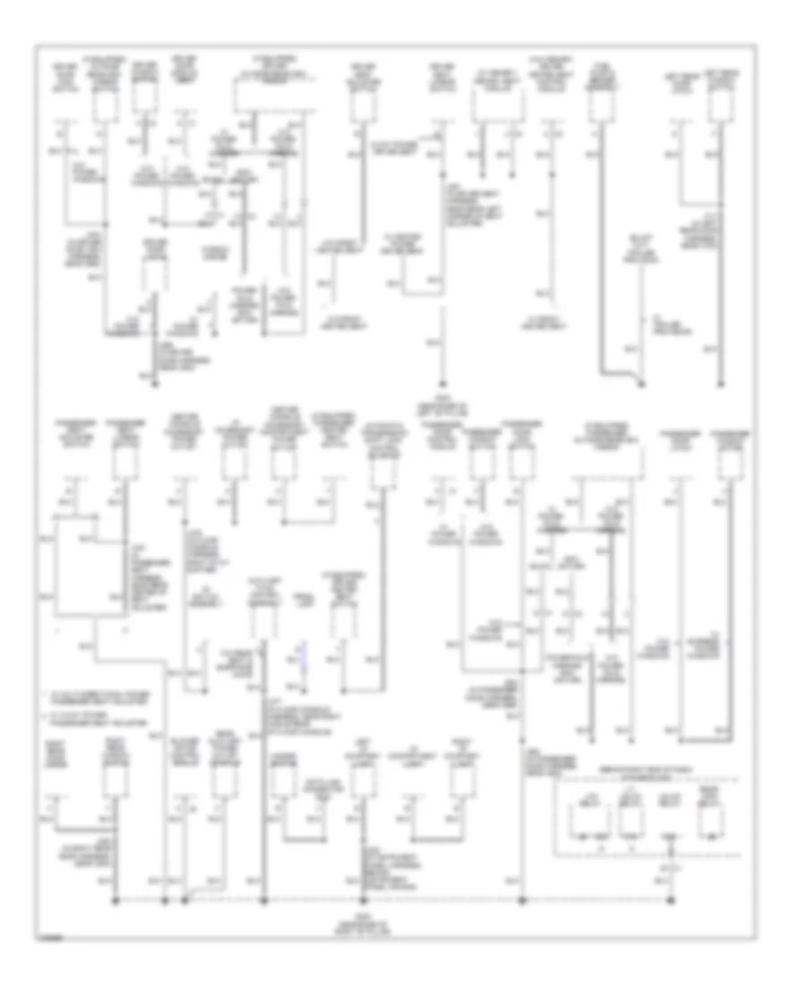 Ground Distribution Wiring Diagram (3 of 5) for Buick Enclave CX 2008
