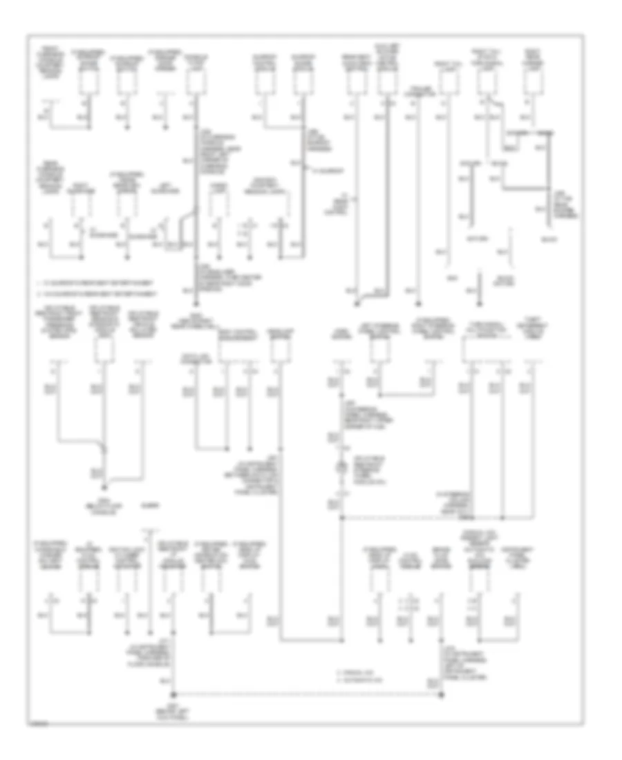 Ground Distribution Wiring Diagram 4 of 5 for Buick Enclave CX 2008