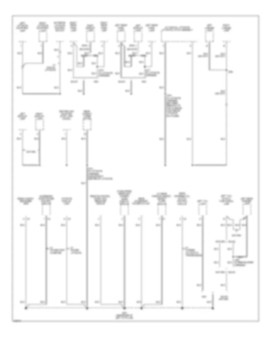 Ground Distribution Wiring Diagram (5 of 5) for Buick Enclave CX 2008
