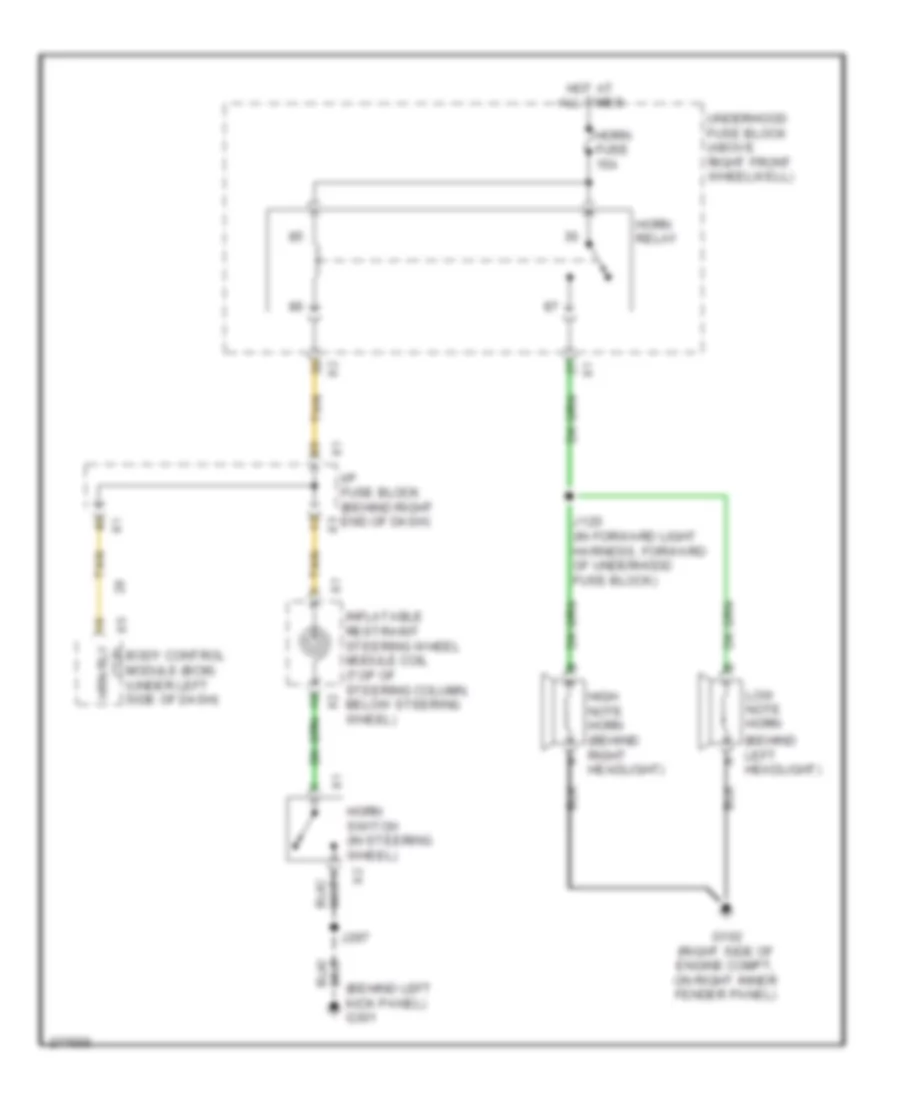 Horn Wiring Diagram for Buick Enclave CX 2008