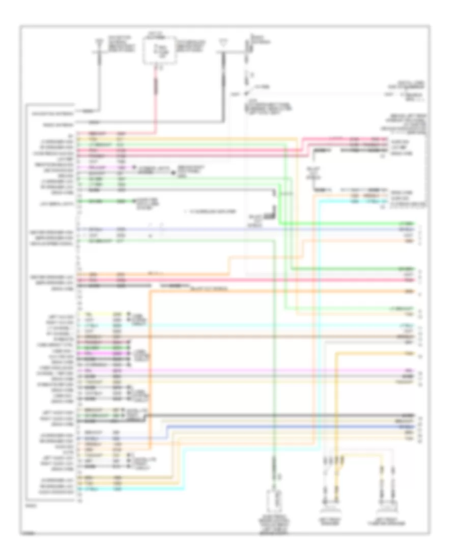 Radio Wiring Diagram, with Premium Amplifier (1 of 3) for Buick Enclave CX 2008