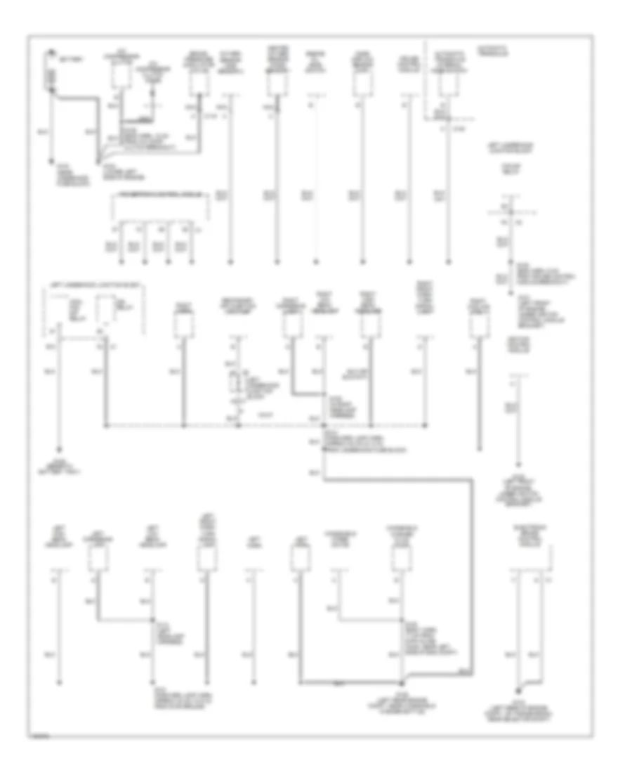 Ground Distribution Wiring Diagram 1 of 3 for Buick Park Avenue 2002