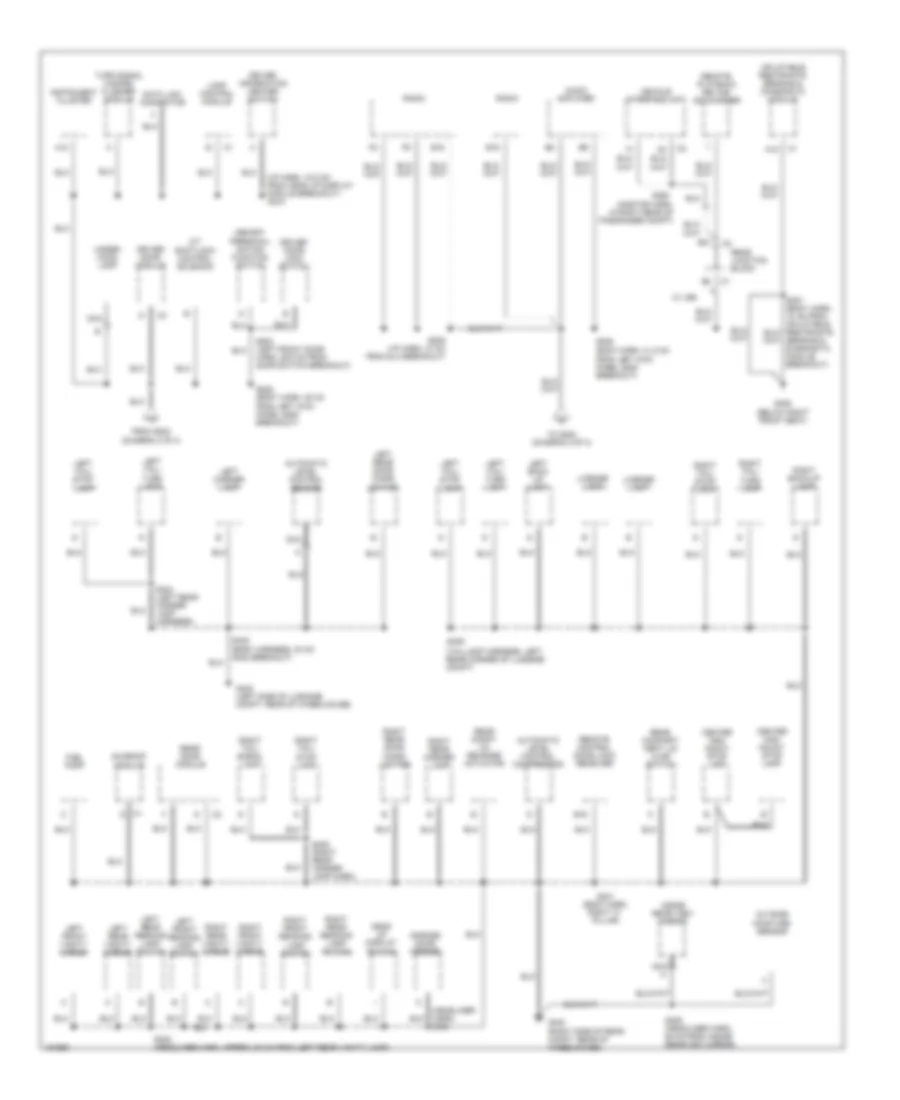 Ground Distribution Wiring Diagram 3 of 3 for Buick Park Avenue 2002
